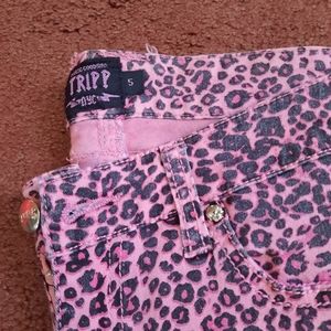 Tripp NYC Pink Leopard Skinny Jeans Size 5